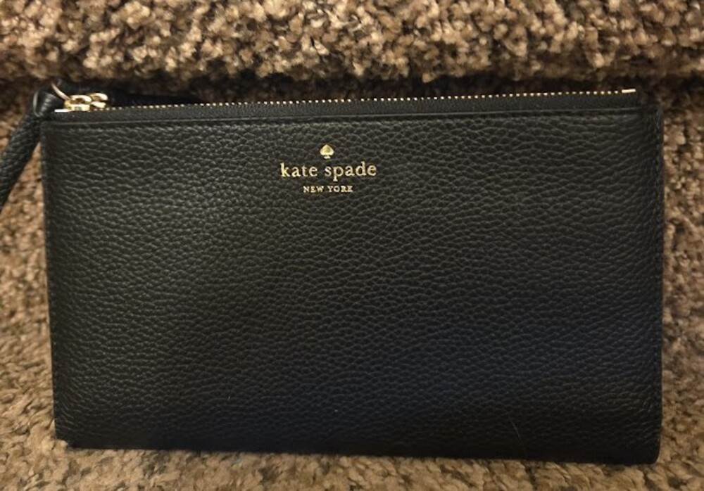 Kate Spade New York Black Pebbled Leather Wallet